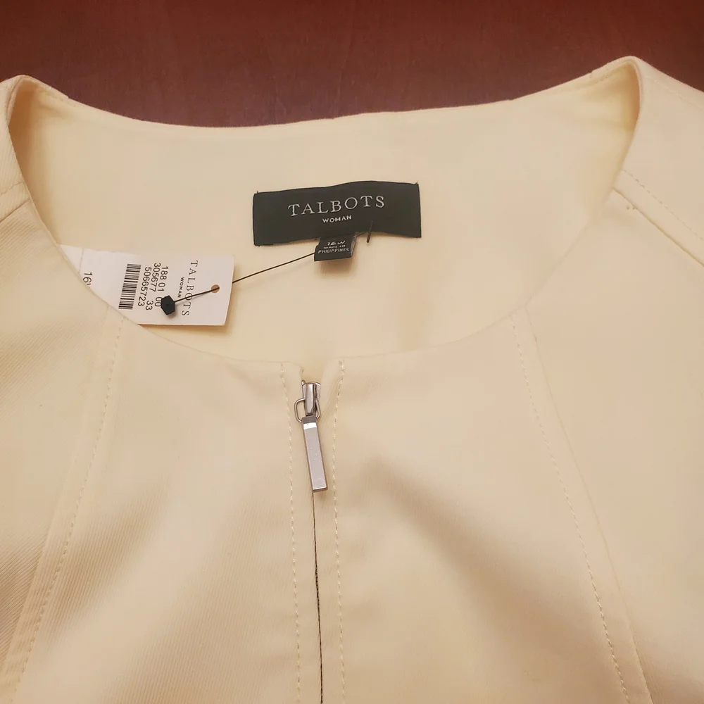 NWT Talbots Butter Yellow Women's Suit Jacket Size 16W - Picture 8 of 9